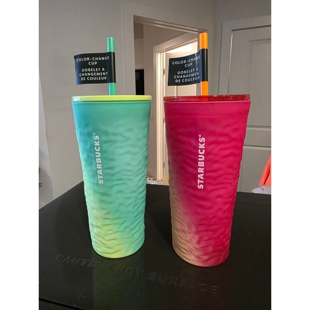 Starbucks Color Changing Cups with Straws